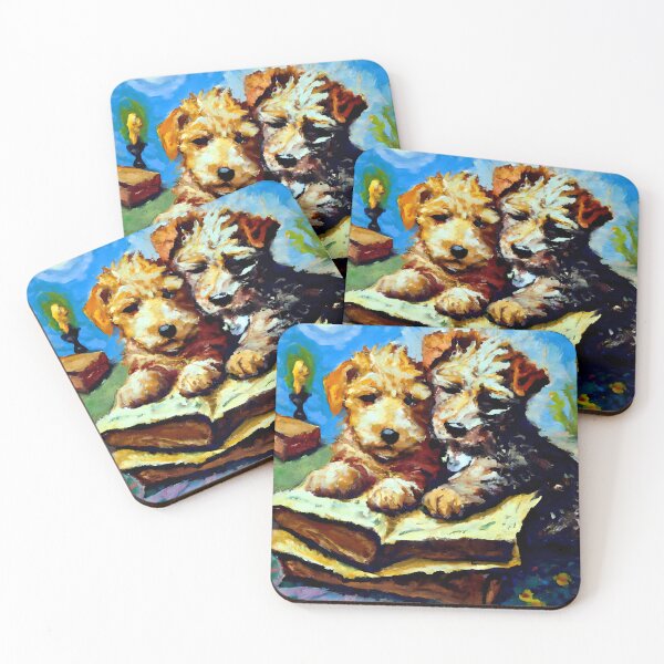 Item preview, puppies reading painting No: 8 designed and sold by MattOastler.