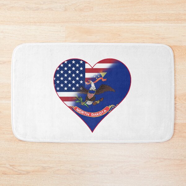 Item preview, State of North Dakota Flag and American Flag Fusion Design designed and sold by Gsallicat.