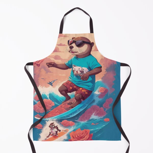 Item preview, Salty Breeze and Surfing Ease: Sea Otter Catching Waves with Charm  designed and sold by TribalNative.