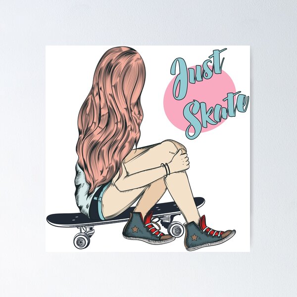 Item preview, Girls Skate Too , Born To skate And Be Cool designed and sold by Livn2laugh.