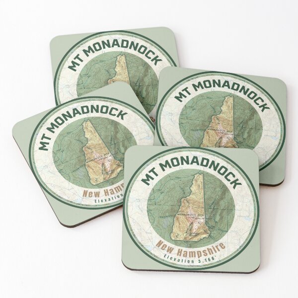 Item preview, Mountain Map NH Shape - Mt Monadnock designed and sold by Willz Designz.