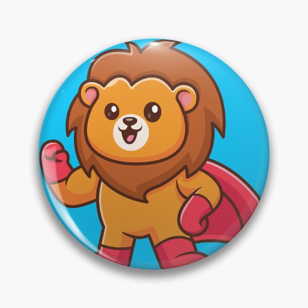 Item preview, Roaring into Action: Cute Lion Superhero designed and sold by hjian8219.