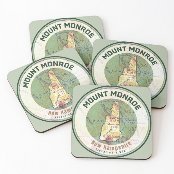 Item preview, Mountain Map NH Shape - Mount Monroe designed and sold by Willz Designz.