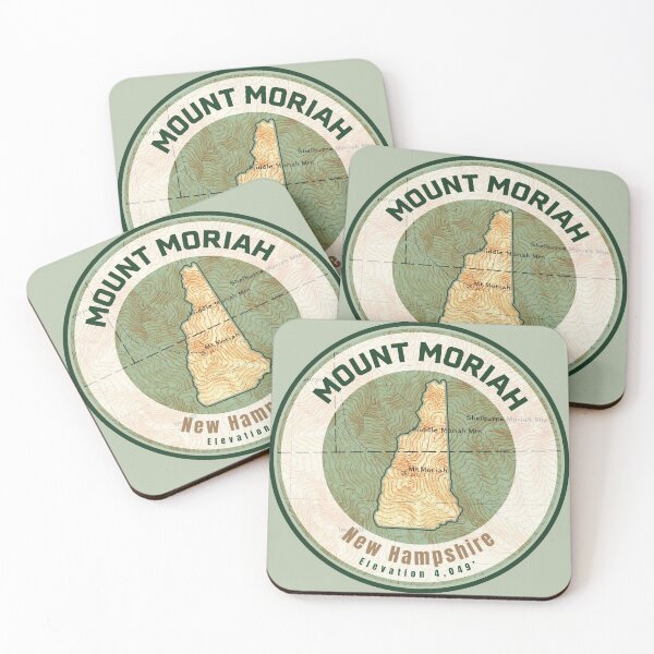 Item preview, Mountain Map NH Shape - Mount Moriah designed and sold by Willz Designz.