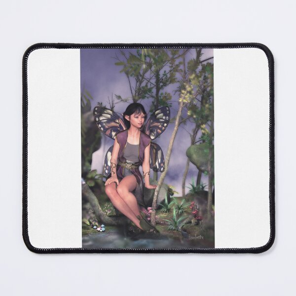 Item preview, Fairy sitting by a small pond in the woods designed and sold by Fantasyart123.