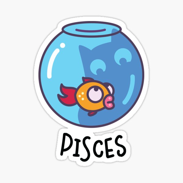Funny Pisces Cat Horoscope Tshirt - Astrology and Zodiac Gift Ideas! Sticker