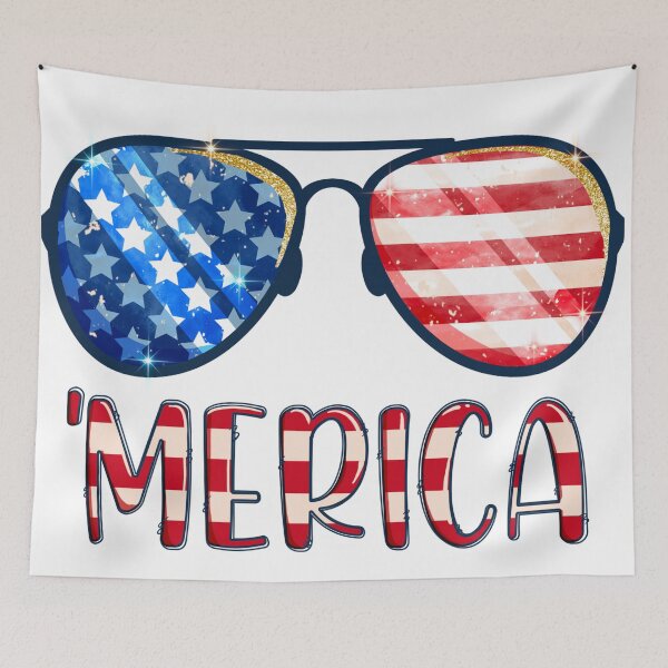 Item preview, USA Stars and Stripes ‘Merica Sunglasses designed and sold by TheUSAFantasy.