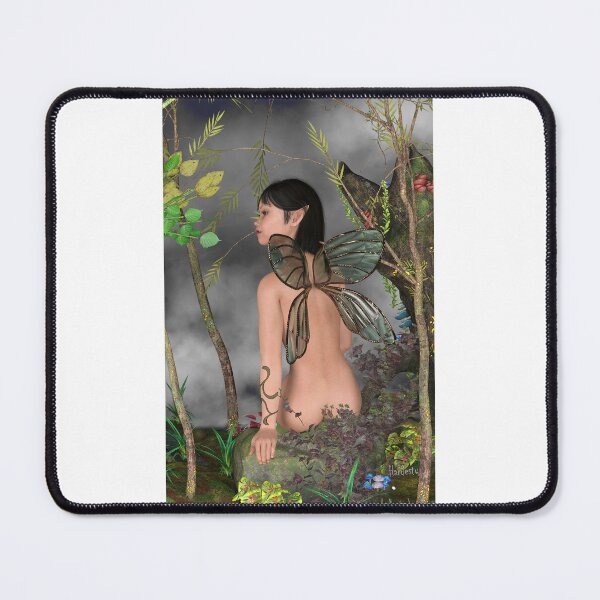 Item preview, Fairy sitting on a rock in the woods designed and sold by Fantasyart123.