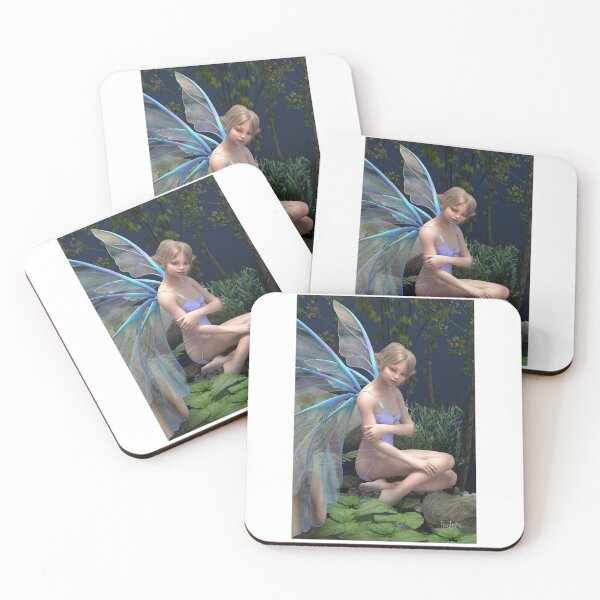 Item preview, Fairy sitting by small pond designed and sold by Fantasyart123.