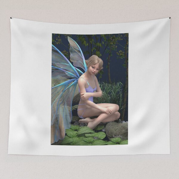 Item preview, Fairy sitting by small pond designed and sold by Fantasyart123.