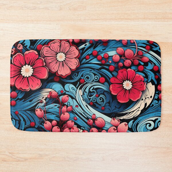 Item preview, Romantic Floral With Ocean Waves and A Touch of Cherries designed and sold by MapleTArts.