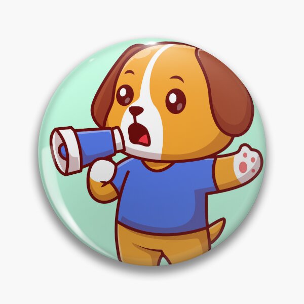 Item preview, Paws of Power: Cute Dog Holding Megaphone designed and sold by hjian8219.