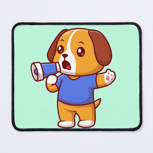 Item preview, Paws of Power: Cute Dog Holding Megaphone designed and sold by hjian8219.