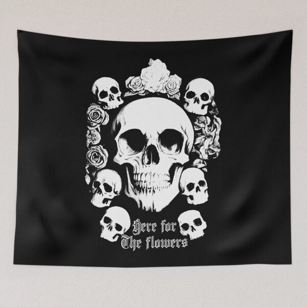 Item preview, Here For the Flowers - Skull designed and sold by SimonSay.