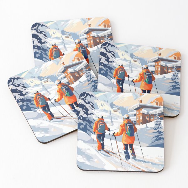 Item preview, Skiers in the Ski Resort designed and sold by StudioRedKoala.