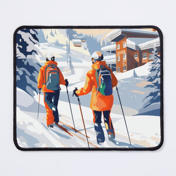 Item preview, Skiers in the Ski Resort designed and sold by StudioRedKoala.