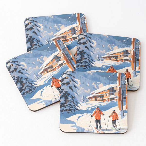 Item preview, Skiers in the Ski Resort designed and sold by StudioRedKoala.