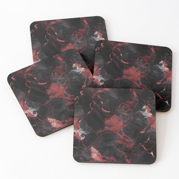Item preview, Black And Faded Red Marble Style Seamless Pattern designed and sold by AerinDigital.