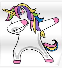 DABBING UNICORN Poster