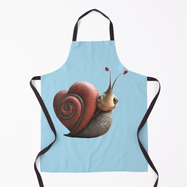 Item preview, Friendly Smiling cute Snail Buddy Happy Sweet Gastropod with a heart shaped shell designed and sold by Vicki Noble Art.