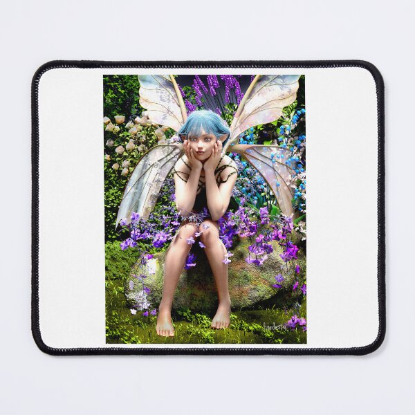 Item preview, Fairy on rock with flowers designed and sold by Fantasyart123.