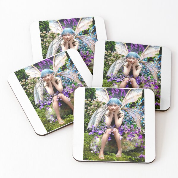 Item preview, Fairy on rock with flowers designed and sold by Fantasyart123.