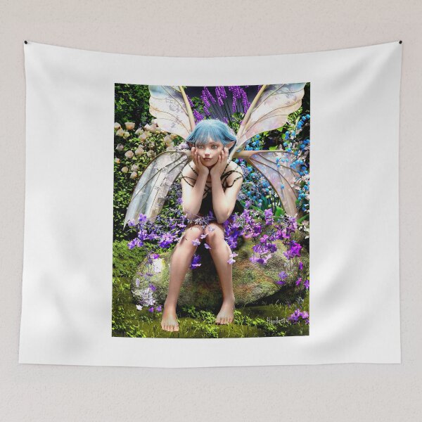 Item preview, Fairy on rock with flowers designed and sold by Fantasyart123.