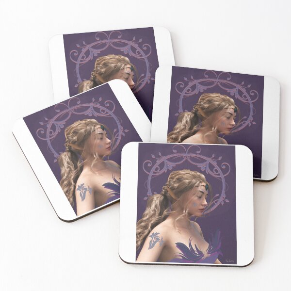 Item preview, Fairy portrait with magic symbols designed and sold by Fantasyart123.