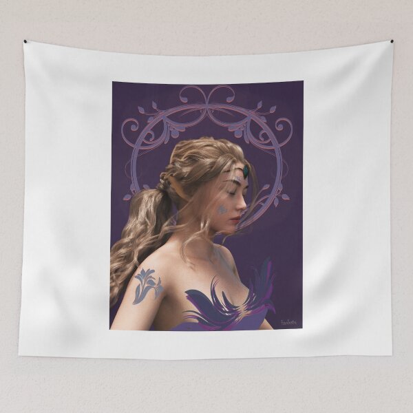 Item preview, Fairy portrait with magic symbols designed and sold by Fantasyart123.