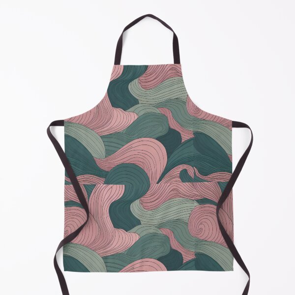 Item preview, Abstract Seamless Pattern with Pink and Green Waves designed and sold by ChimzyArtWork.