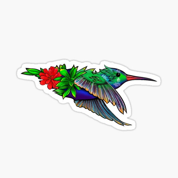 Item preview, floral hummingbird designed and sold by memink.