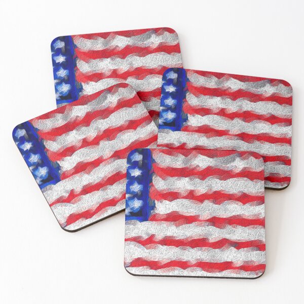 Item preview, UNITED STATES AMERICAN FLAG, WATERCOLOR STYLE, PROUD ON T-SHIRT. designed and sold by JeffreyWayne.
