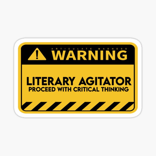 Literary Agitator - A8M Warning Label Sticker