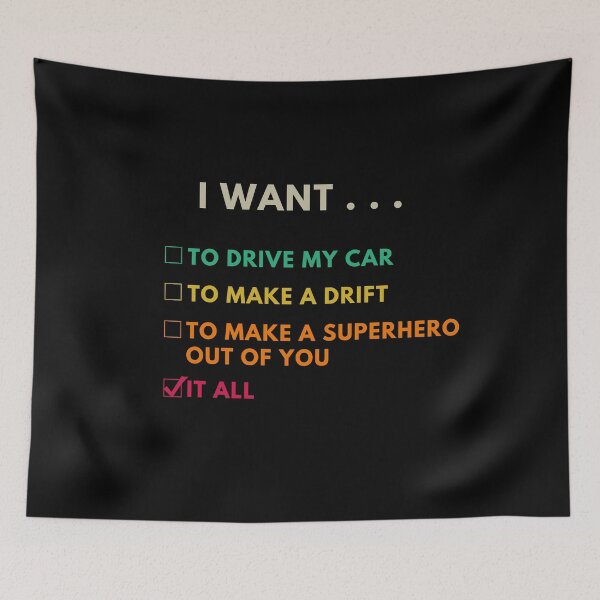 Item preview, Drift lover car costume ,super hero, i want it all  gift designed and sold by Zagros107.