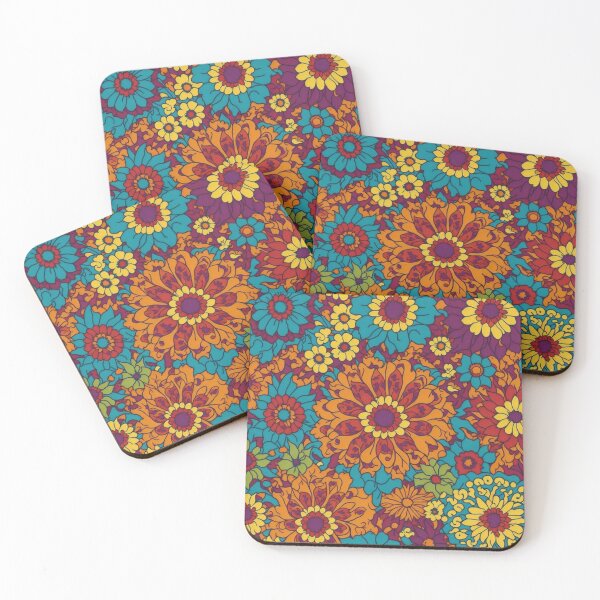 Item preview, Flower Power Colourful Flower Pattern designed and sold by druidwolfart.