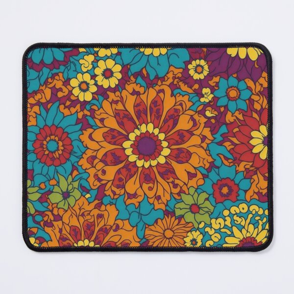 Item preview, Flower Power Colourful Flower Pattern designed and sold by druidwolfart.