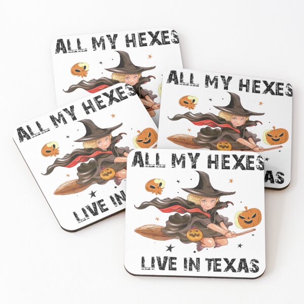 Item preview, All My Hexes Live in Texas Funny Halloween Graphic Tee designed and sold by bouraydasbrand.