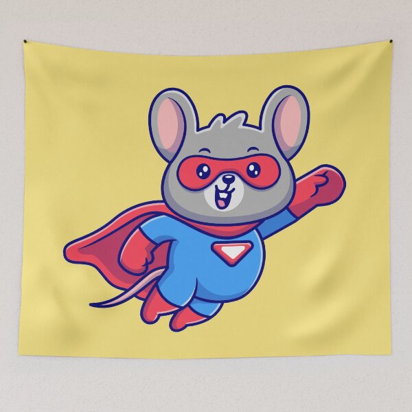Item preview, "Mighty Mouse Superhero: Cartoon Vector Illustration" designed and sold by hjian8219.