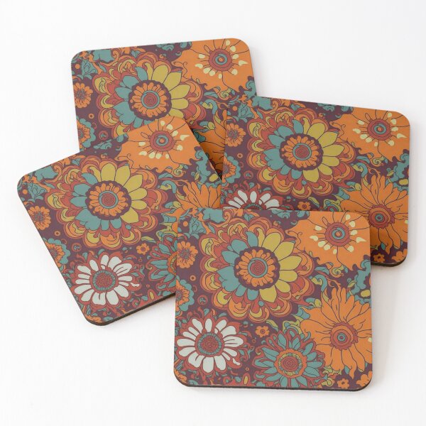 Item preview, Flower Power Colourful Flower Pattern designed and sold by druidwolfart.