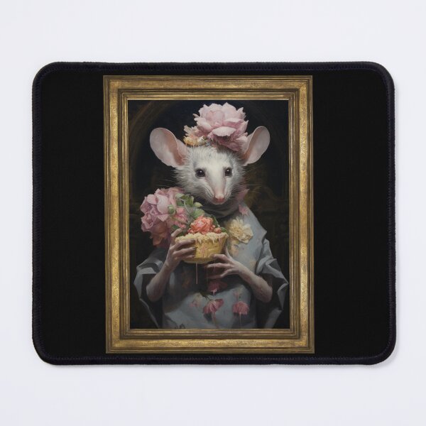 Item preview, Mouse with Flowers: Animal art designed and sold by Molineriani.