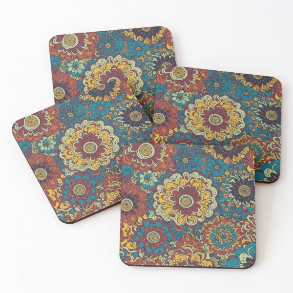 Item preview, Flower Power Colourful Flower Pattern designed and sold by druidwolfart.