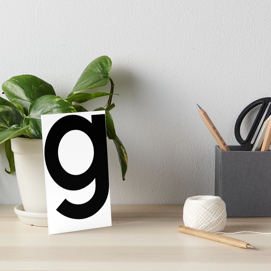 G – Old English Initial Black Letter G | Art Board Print