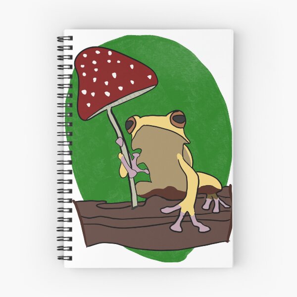 Aperçu de l'œuvre Grenouille aux champignons créée et vendue par InkedEdges.