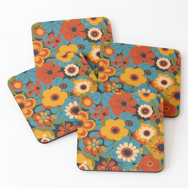 Item preview, Flower Power Colourful Flower Pattern designed and sold by druidwolfart.