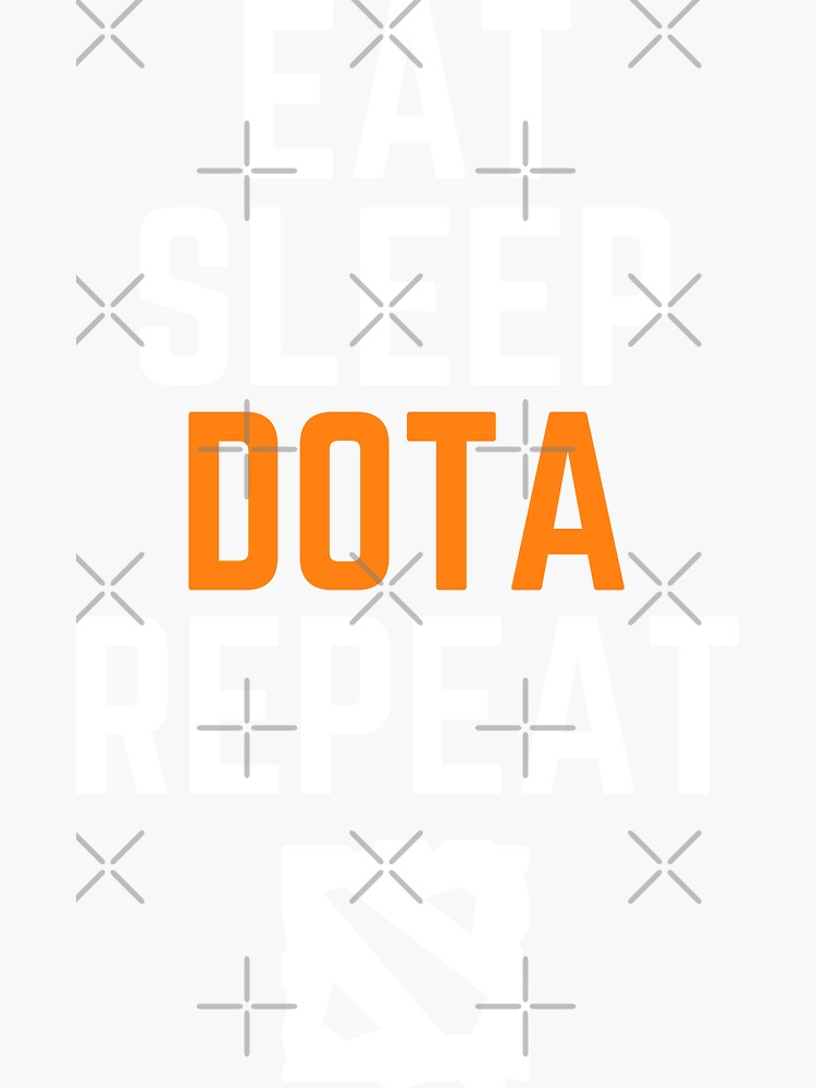 Thumbnail 3 of 3, Sticker, Eat Sleep Dota Repeat designed and sold by chanong.