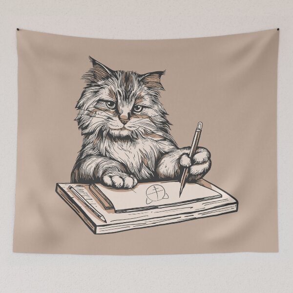 Item preview, The Left Handed Cat designed and sold by KilkennyCat Art.