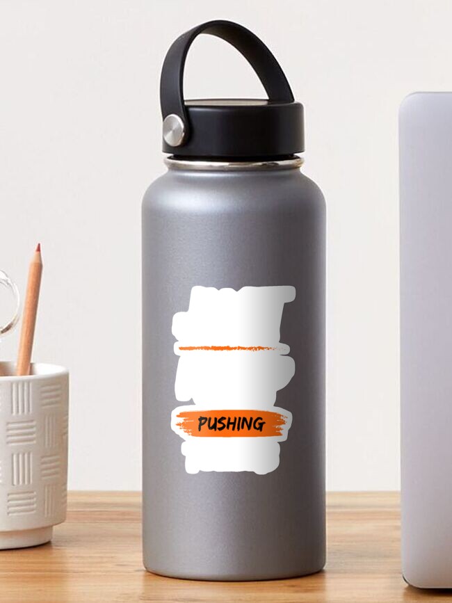 Thumbnail 1 of 3, Sticker, Just Keep Pushing Towers designed and sold by chanong.