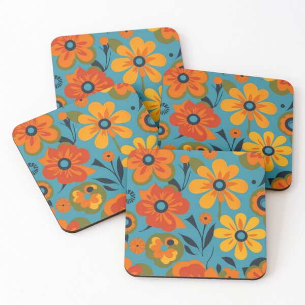 Item preview, Flower Power Colourful Flower Pattern designed and sold by druidwolfart.