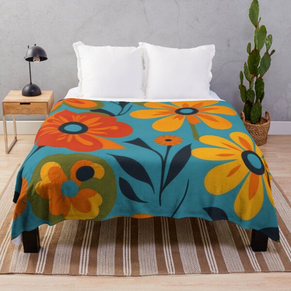 Item preview, Flower Power Colourful Flower Pattern designed and sold by druidwolfart.
