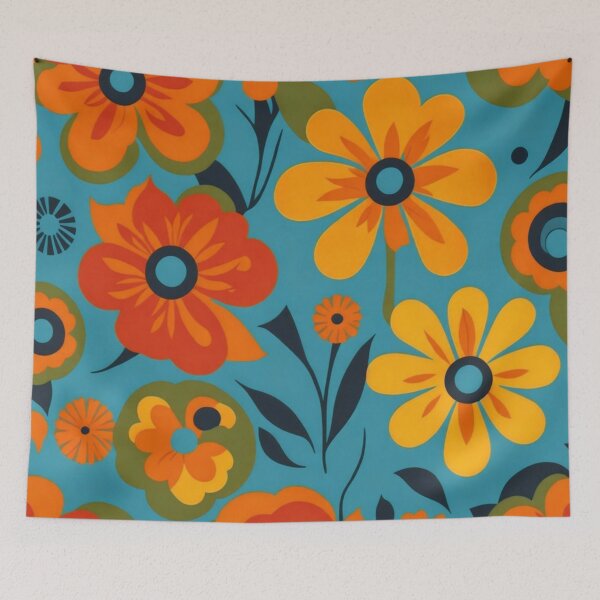 Item preview, Flower Power Colourful Flower Pattern designed and sold by druidwolfart.